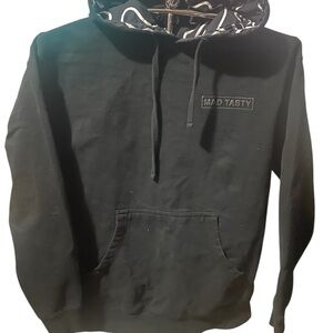 Mad Tasty Black Hoodie with Graphic Hood